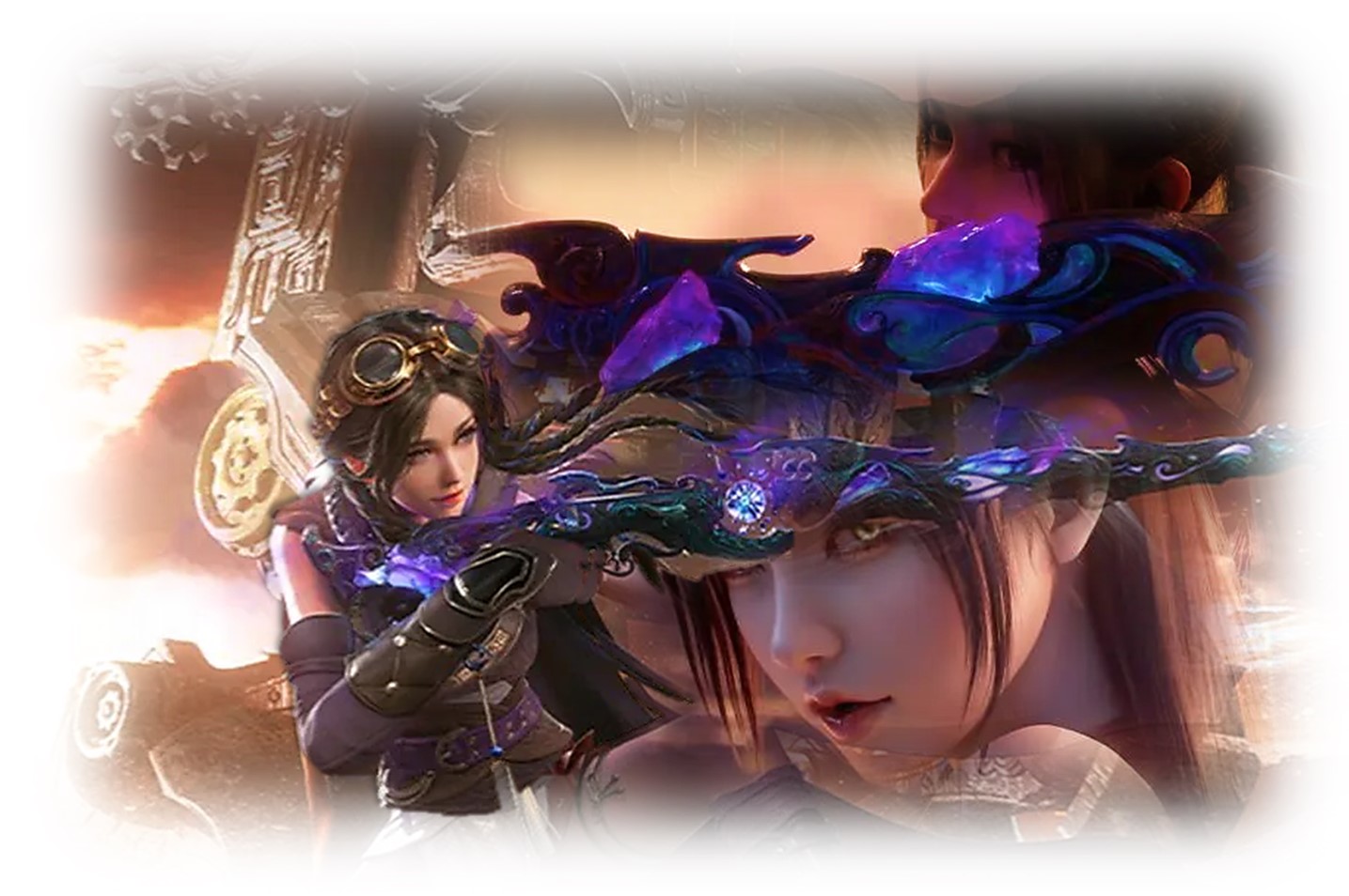 永劫开黑机甲少女沈妙原画曝光，“天劫”现在背景可以直接白发